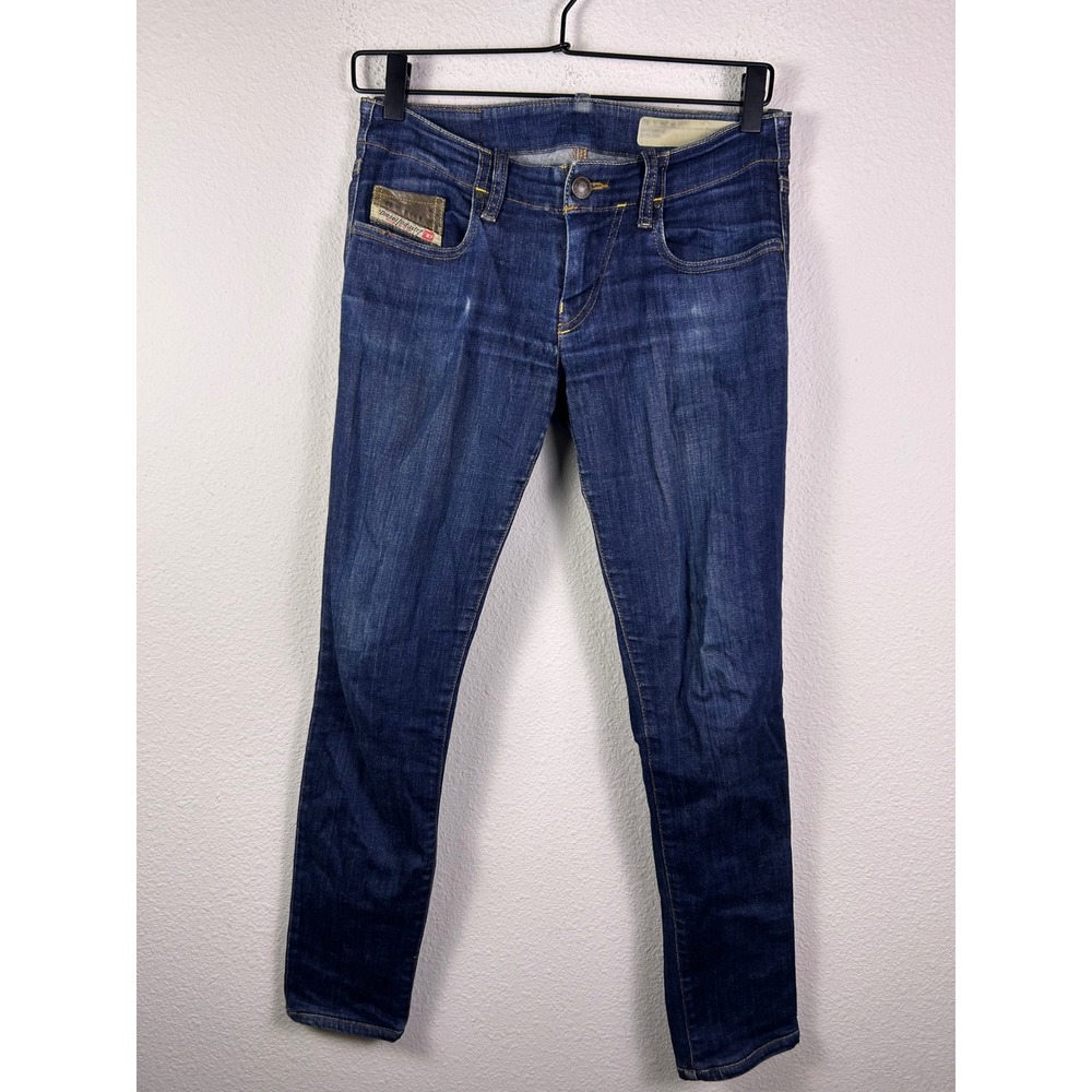 Diesel Industry Womens Slim Low Rise Dark Wash Denim Jeans Blue Size 27